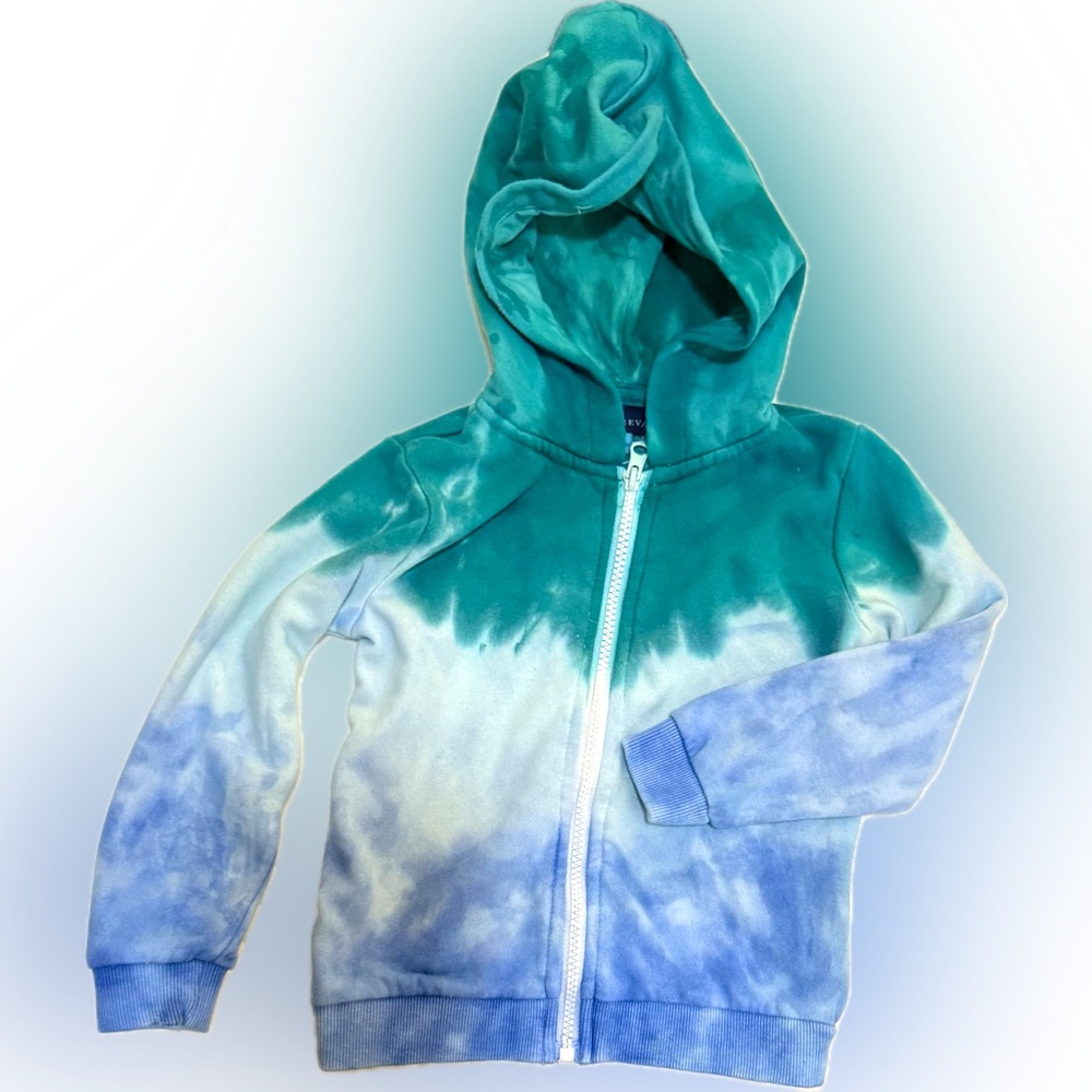 Andy & Evan Tie-Dye Hoodie - Teal and Lavender | Sz 3T